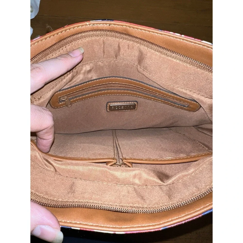 ROSETTI Jean Theory Double Handle Satchel Bag in Red Floral Multi-color‎